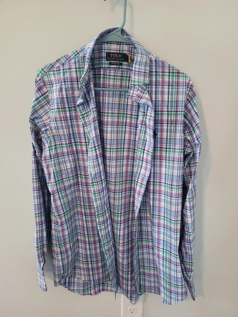 Ralph Lauren Plaid Button-Down Shirt in Blue, Green & Purple